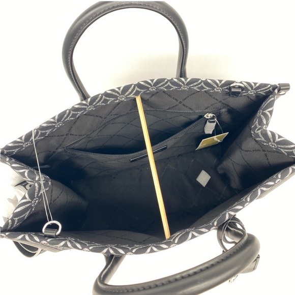 Michael Kors Mirella Medium Metallic Logo Jacquard Tote Bag - Picture 6 of 11